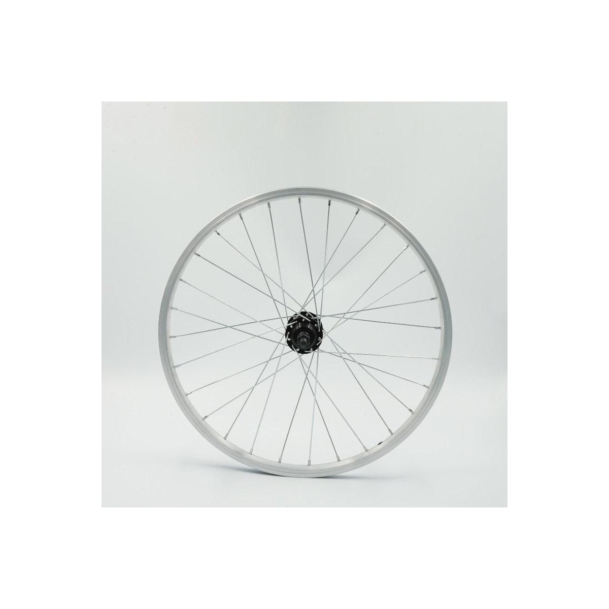 Roue 20" ARR, RL 6vit, jante alu simple paroi argent, écrous