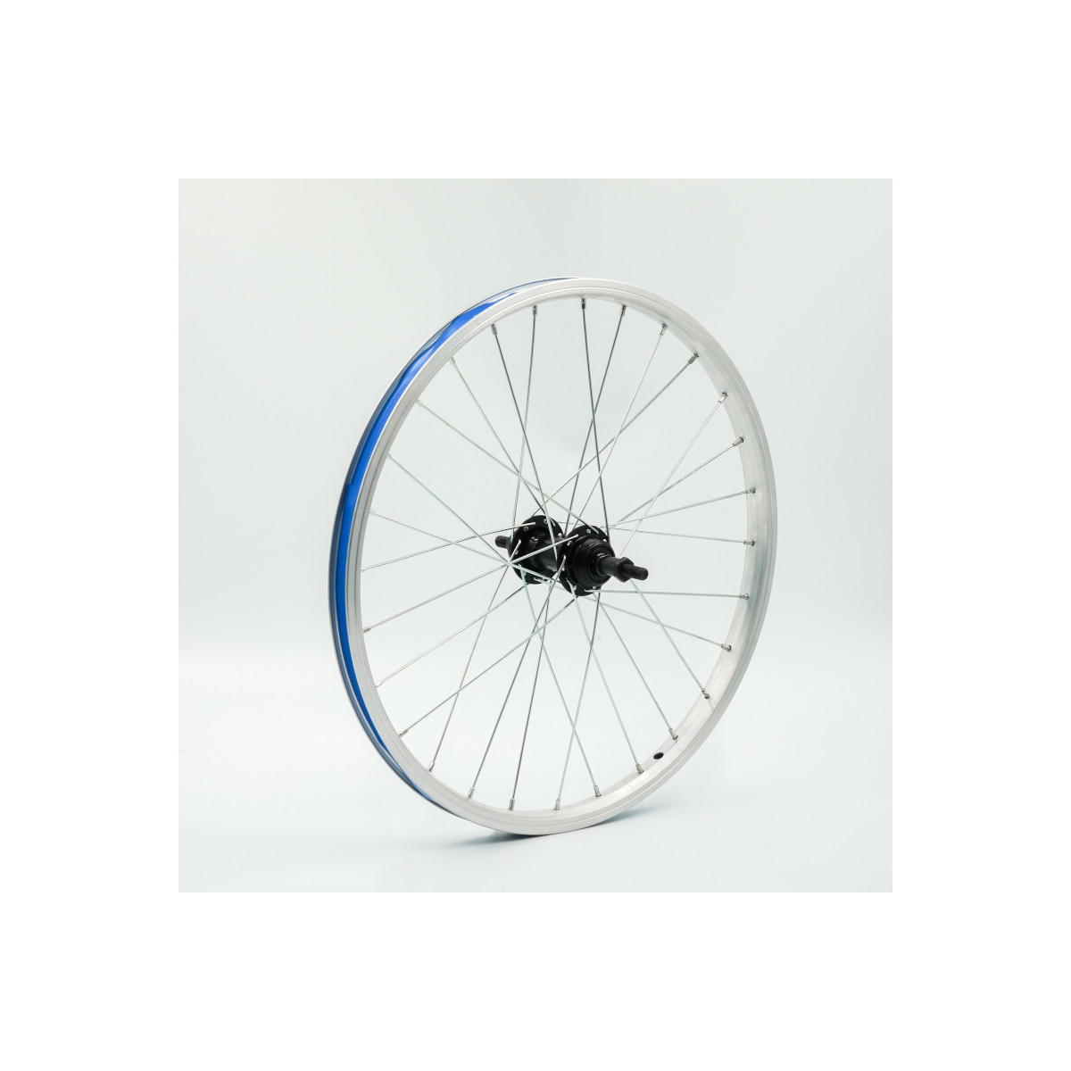 Roue 20" ARR, RL 6vit, jante alu simple paroi argent, écrous