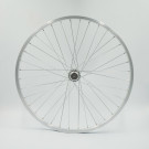 Roue 24" ARR, RL 7vit, jante alu simple paroi argent, écrous