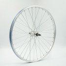 Roue 24" ARR, RL 7vit, jante alu simple paroi argent, écrous