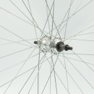 Roue 24" ARR, RL 7vit, jante alu simple paroi argent, écrous