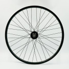 Roue 24" AV, jante alu double paroi noire, disc 6 trous, QR10