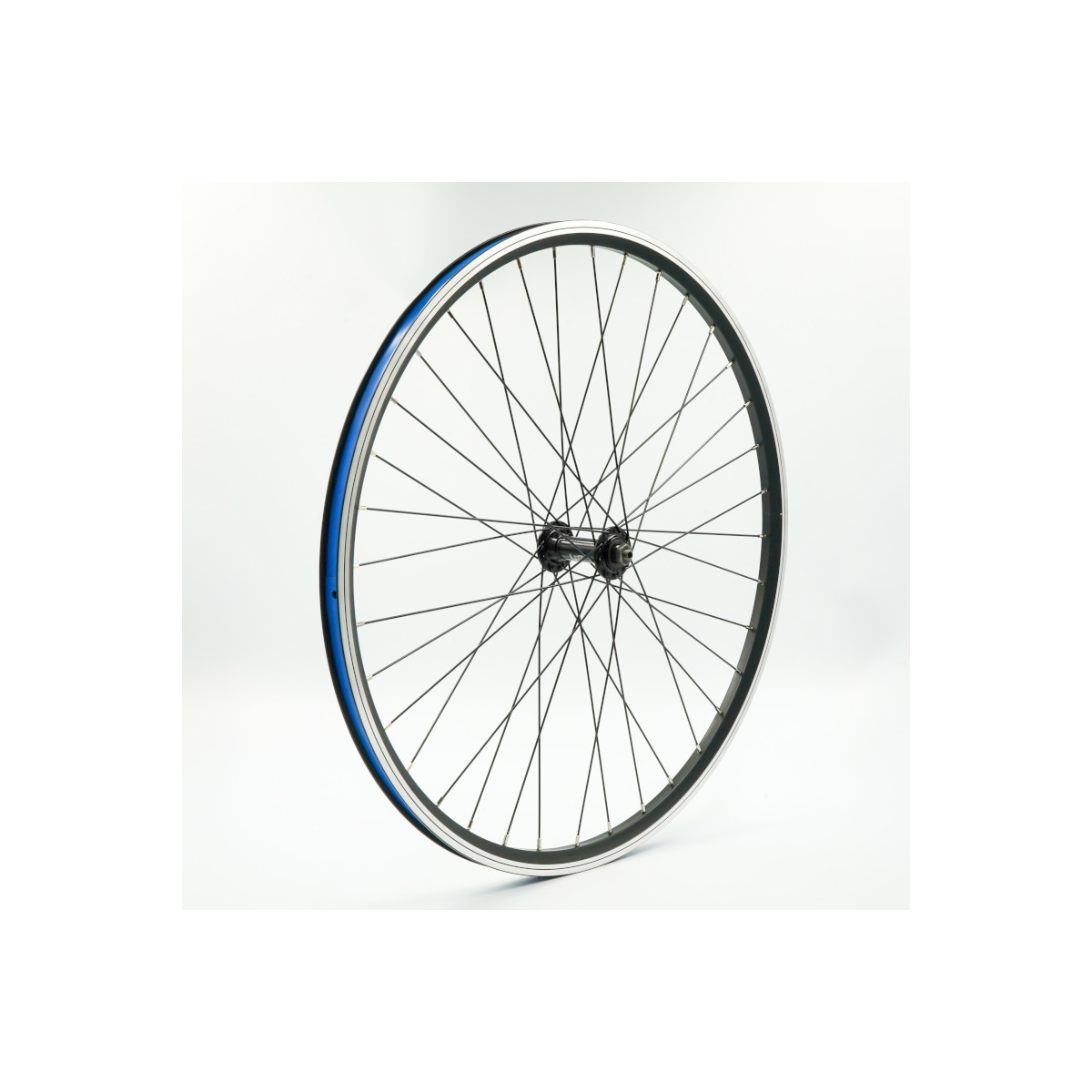 Roue 26" AV, jante alu double paroi noire, QR10