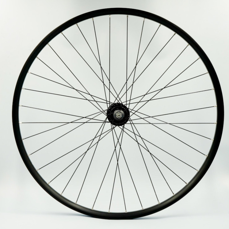 Roue 29" AV, jante alu double paroi noire, disc 6t, QR10