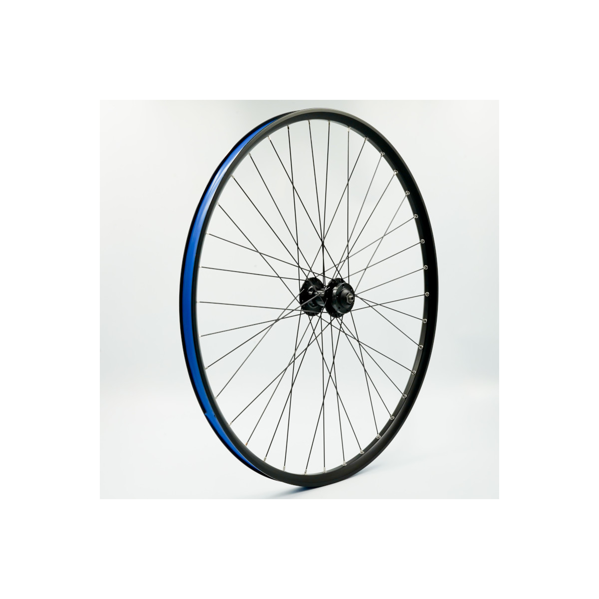 Roue 29" AV, jante alu double paroi noire, disc 6t, QR10