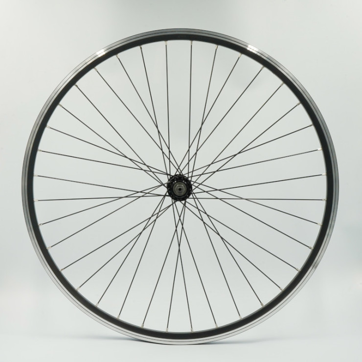 Roue 650B (27,5") AV, jante alu double paroi noire, QR10