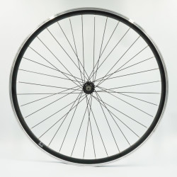 Roue 700C AV, jante alu double paroi noire, QR10