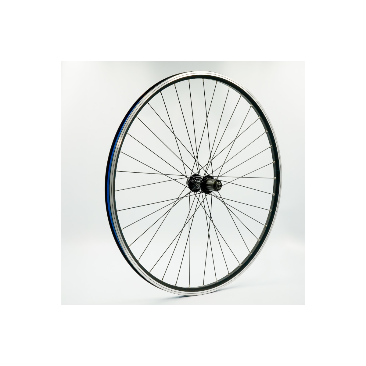 Roue 700VTC ARR k7, jante alu double paroi noire, QR10