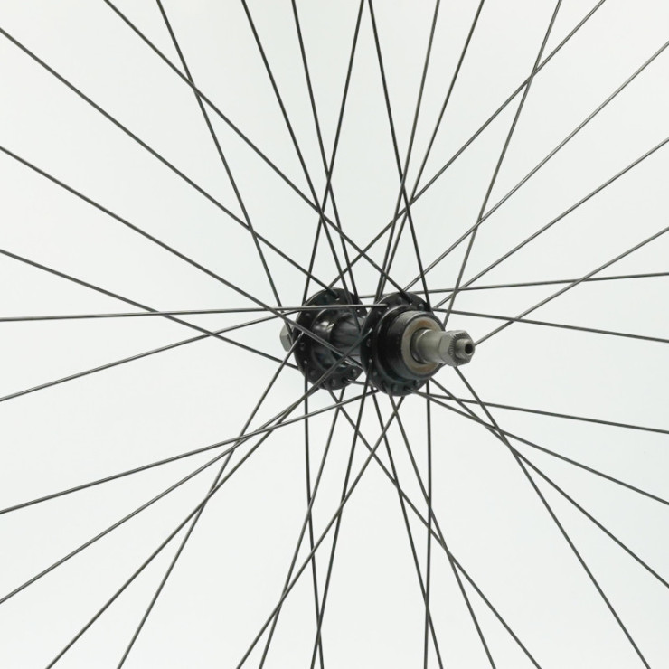 Roue 700VTC ARR RL, jante alu double paroi noire, QR10