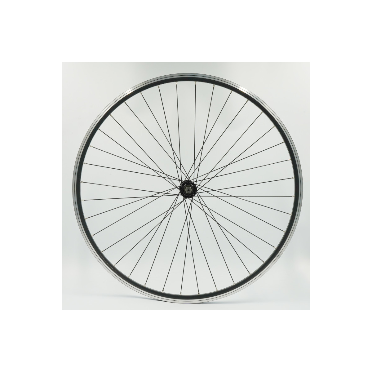 Roue 700VTC AV, jante alu double paroi noire, QR10