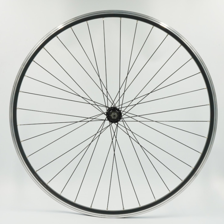 Roue 700VTC AV, jante alu double paroi noire, QR10