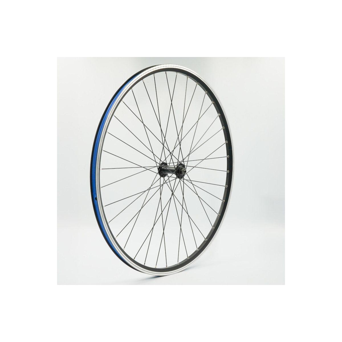 Roue 700VTC AV, jante alu double paroi noire, QR10