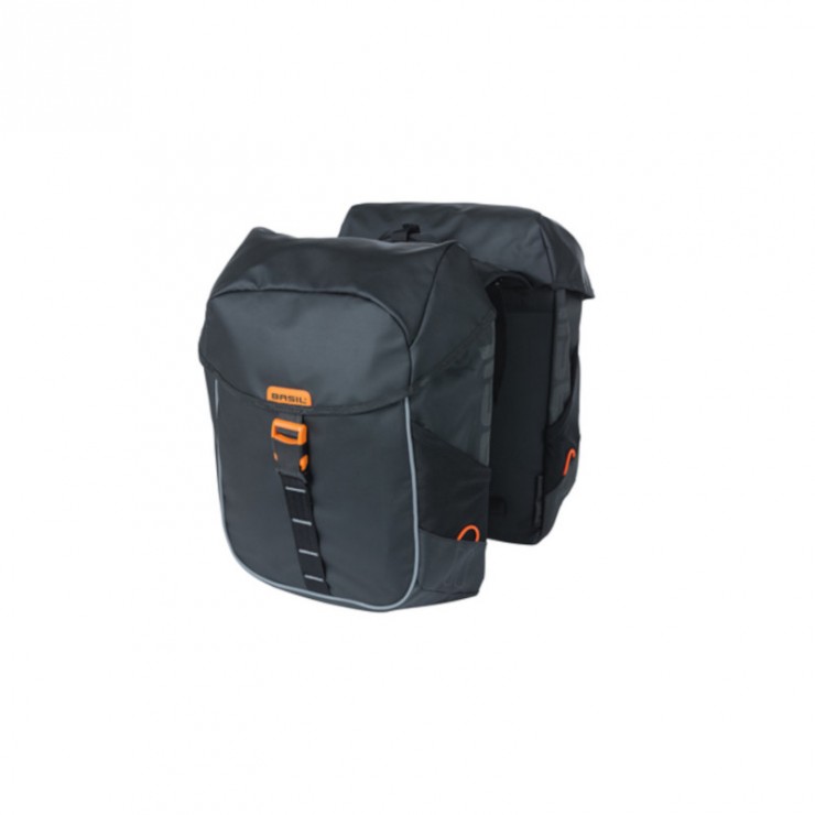 Miles Tarpaulin sacoche double, 34L, noir orange