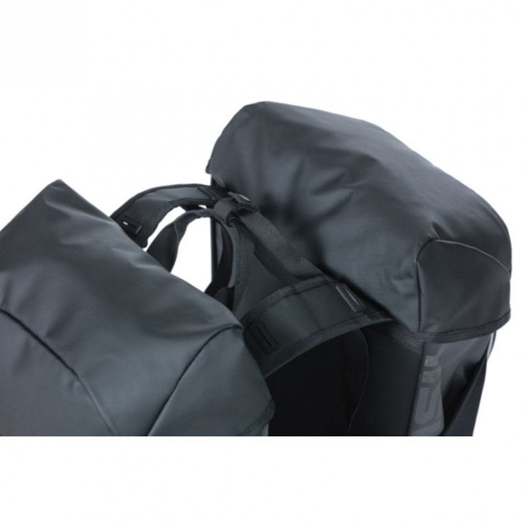 Miles Tarpaulin sacoche double, 34L, noir orange