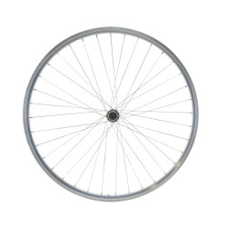 Rueda delantera 700 VTC, doble pared, plateada, pastilla, QR10