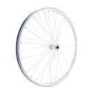 Roda dianteira 700 VTC, parede dupla, prateada, calço, QR10