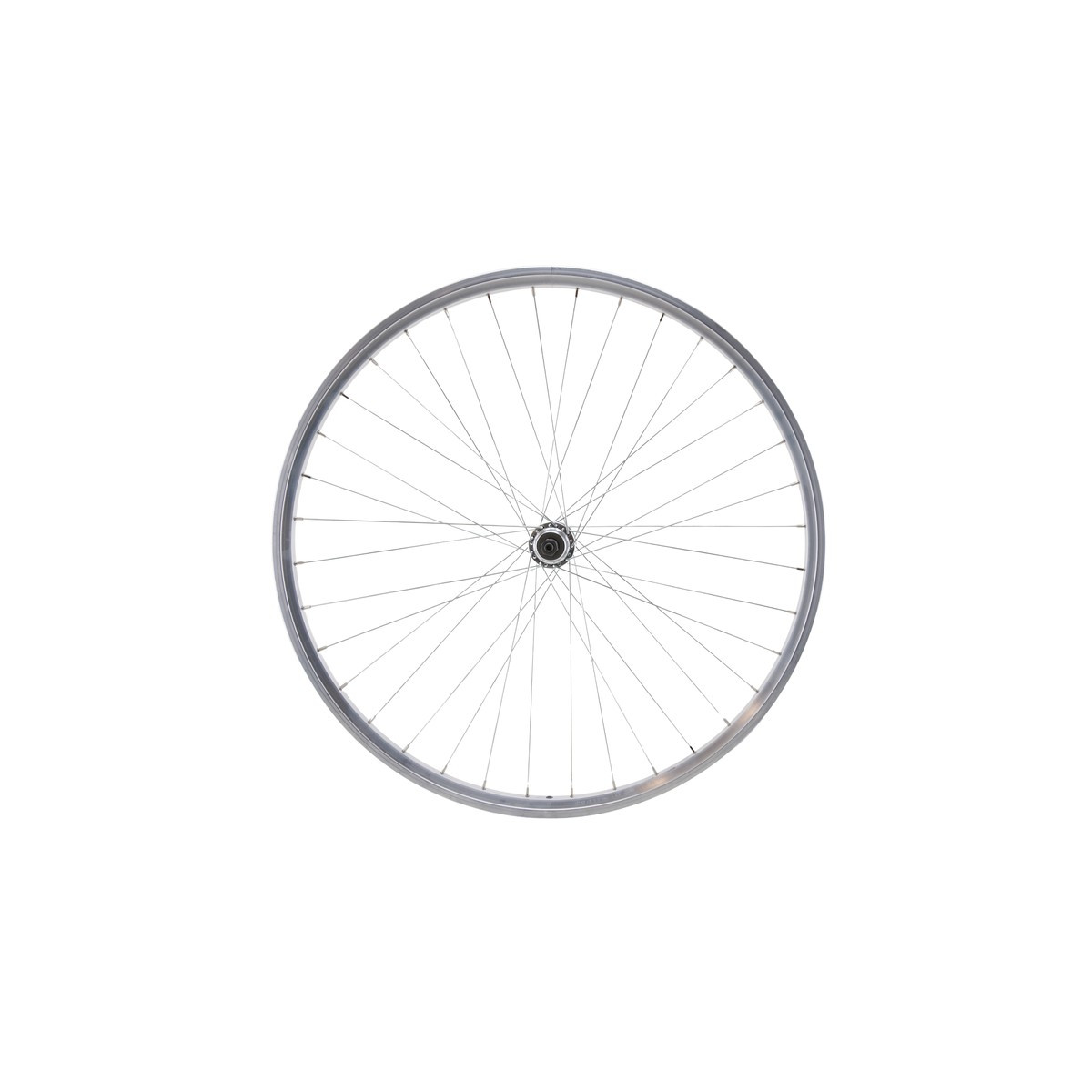 Rueda trasera 700 VTC, doble pared, plateada, pastilla, QR10