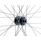 Roda dianteira MTB/VAE de 27,5", parede dupla, preta, disco, 15 x 100