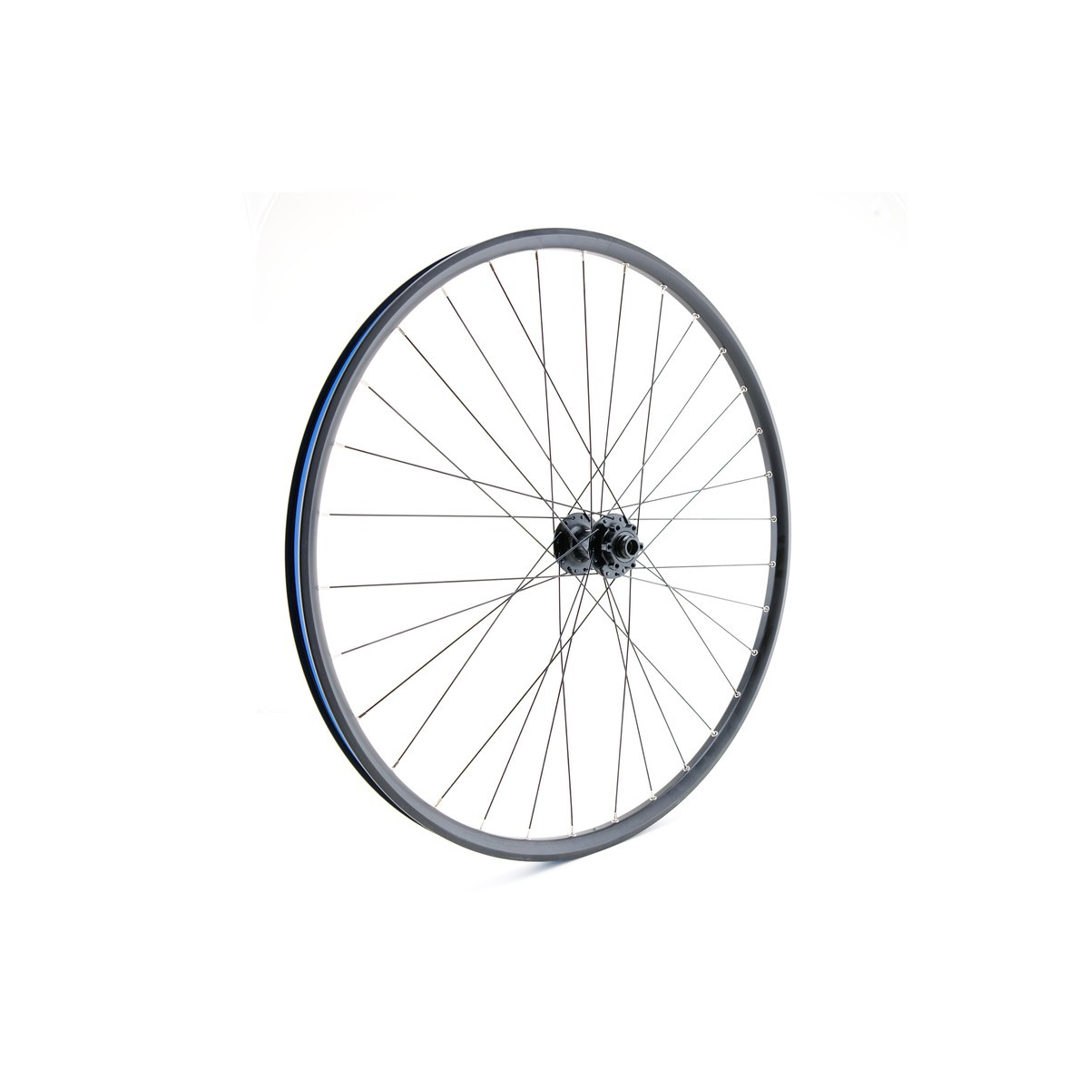 Roda dianteira MTB/VAE de 29", parede dupla, preta, disco, 15 x 100