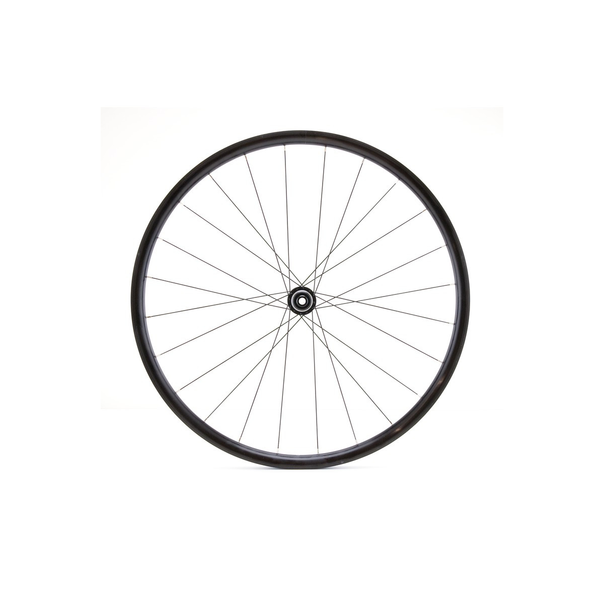 Roda dianteira GRAVEL 700C, de parede dupla, preta, disco CL, 15 x 100