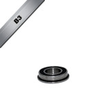 Rolamento com flange exterior BLACKBEARING 10 x 19/21 x 5mm B3