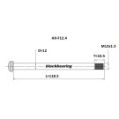 Eje de rueda delantera BLACKBEARING 118.5-M12x1.5-10.5mm