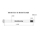BLACKBEARING eixo da roda dianteira FOX-145-M15x1.5-16mm