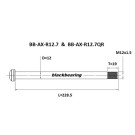 Eixo da roda traseira de libertação rápida BLACKBEARING 228.5-M12x1.5-19mm