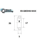 Rodamiento con anillo extendido BLACKBEARING 17 x 26 x 5/8mm MAX
