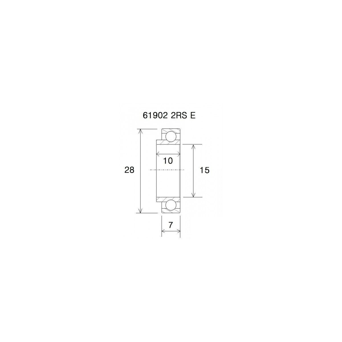Rolamento com anel alargado BLACKBEARING 15 x 28 x 7/10mm MAX