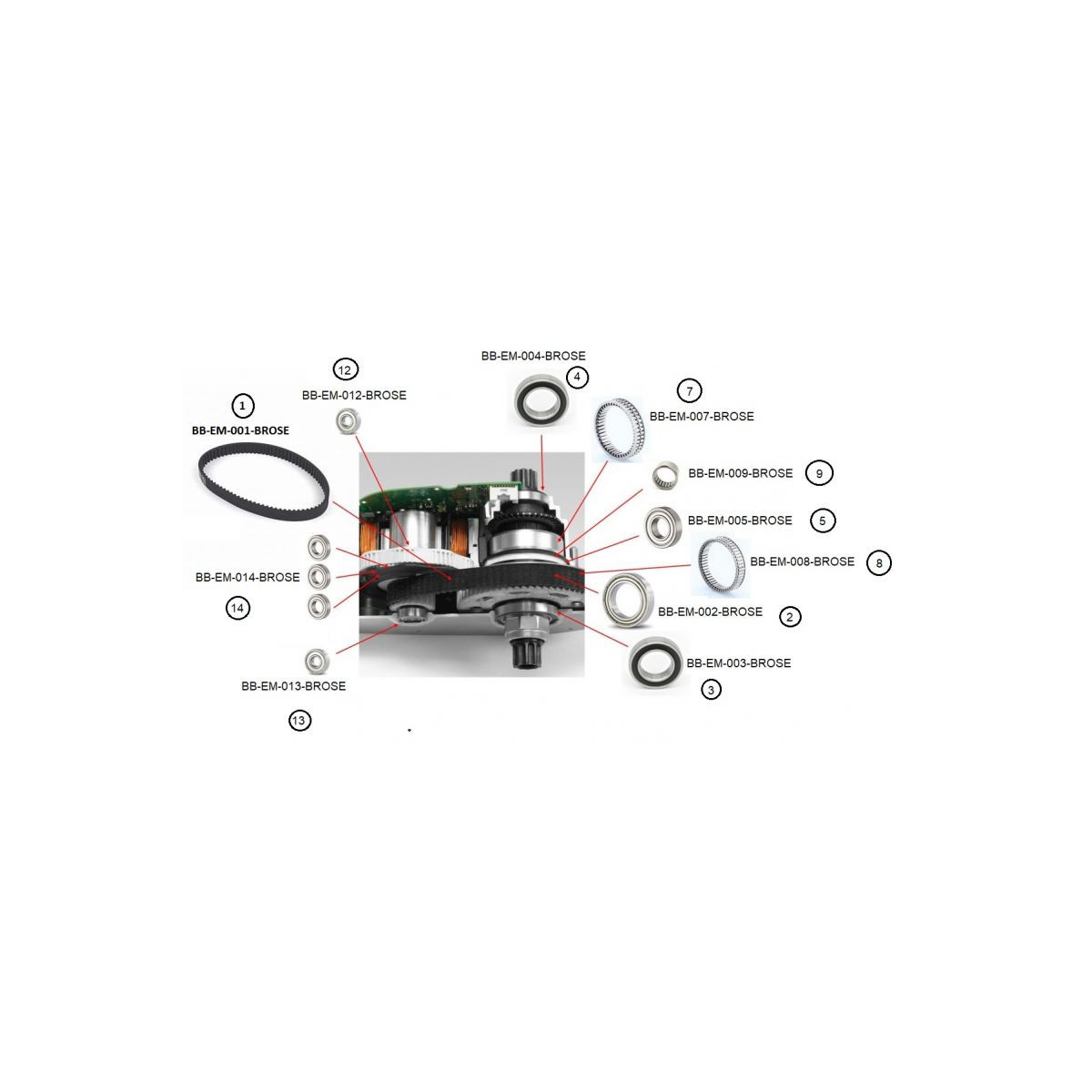 Junta del cárter de magnesio BLACKBEARING para motores Brose