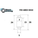 Rodamiento con anillo extendido BLACKBEARING 15 x 24/26 x 5/7mm MAX