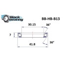 BLACKBEARING rodamiento del juego de dirección 30.15 x 41.8 x 7mm - 36/36