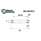 BLACKBEARING rodamiento de dirección 30.05 x 42 x 7mm - 36/45