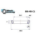 BLACKBEARING rodamiento para juego de dirección 34.1 x 46.8 x 7mm - 45/45° - blackbearing