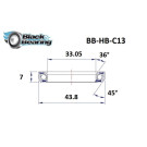 Cojinete de dirección BLACKBEARING 33.05 x 43.8 x 7mm - 36/45
