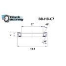 BLACKBEARING rodamiento juego de dirección 37 x 46.9 x 7mm - 45/45° - blackbeading