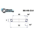 BLACKBEARING 40 x 52 x 7mm - Cojinete de dirección 36/45