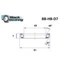 Rolamento de direção BLACKBEARING 40 x 51 x 7mm - 45/45