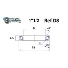 BLACKBEARING 40 x 51 x 6.5mm - Cojinete de dirección 45/45