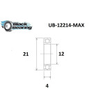 BLACKBEARING Rolamento do pivô do quadro de MTB 12 x 21 x 4mm MAX