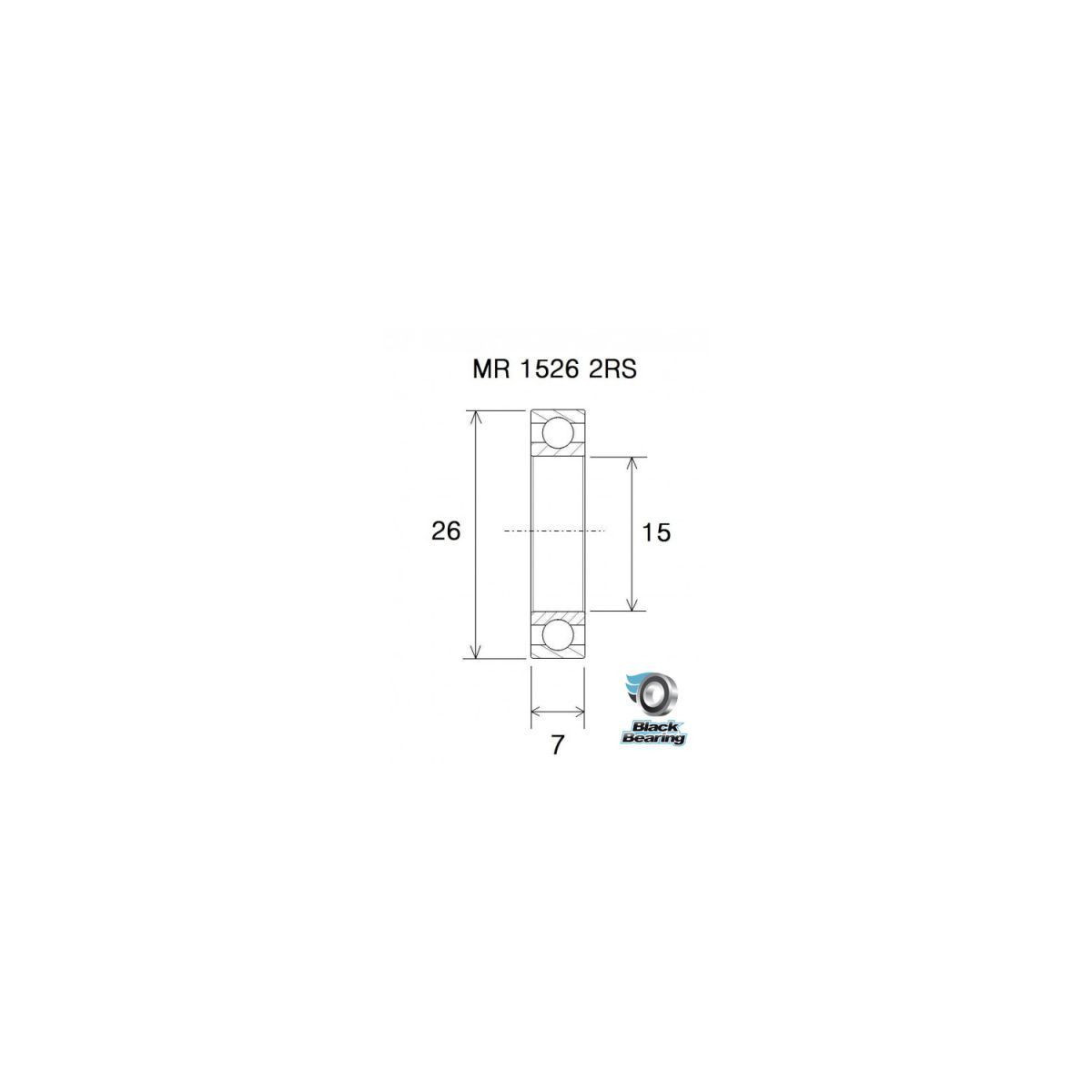 BLACKBEARING 15 x 26 x 7mm Rodamiento B5
