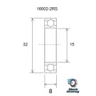 BLACKBEARING 15 x 32 x 8mm Rodamiento B3