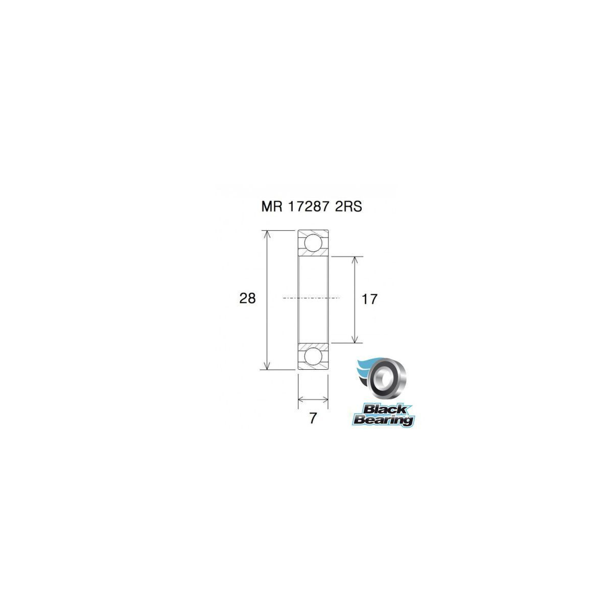BLACKBEARING Rodamiento 17 x 28 x 7mm B5