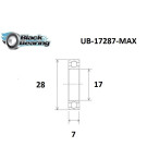 BLACKBEARING rodamiento pivote cuadro MTB 17 x 28 x 7mm MAX