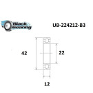 BLACKBEARING 22 x 42 x 12mm Rodamiento B3