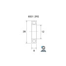 BLACKBEARING rodamiento de acero inoxidable 12 x 28 x 8mm B3S