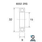 Rolamento de aço inoxidável BLACKBEARING 15 x 32 x 9mm B3S