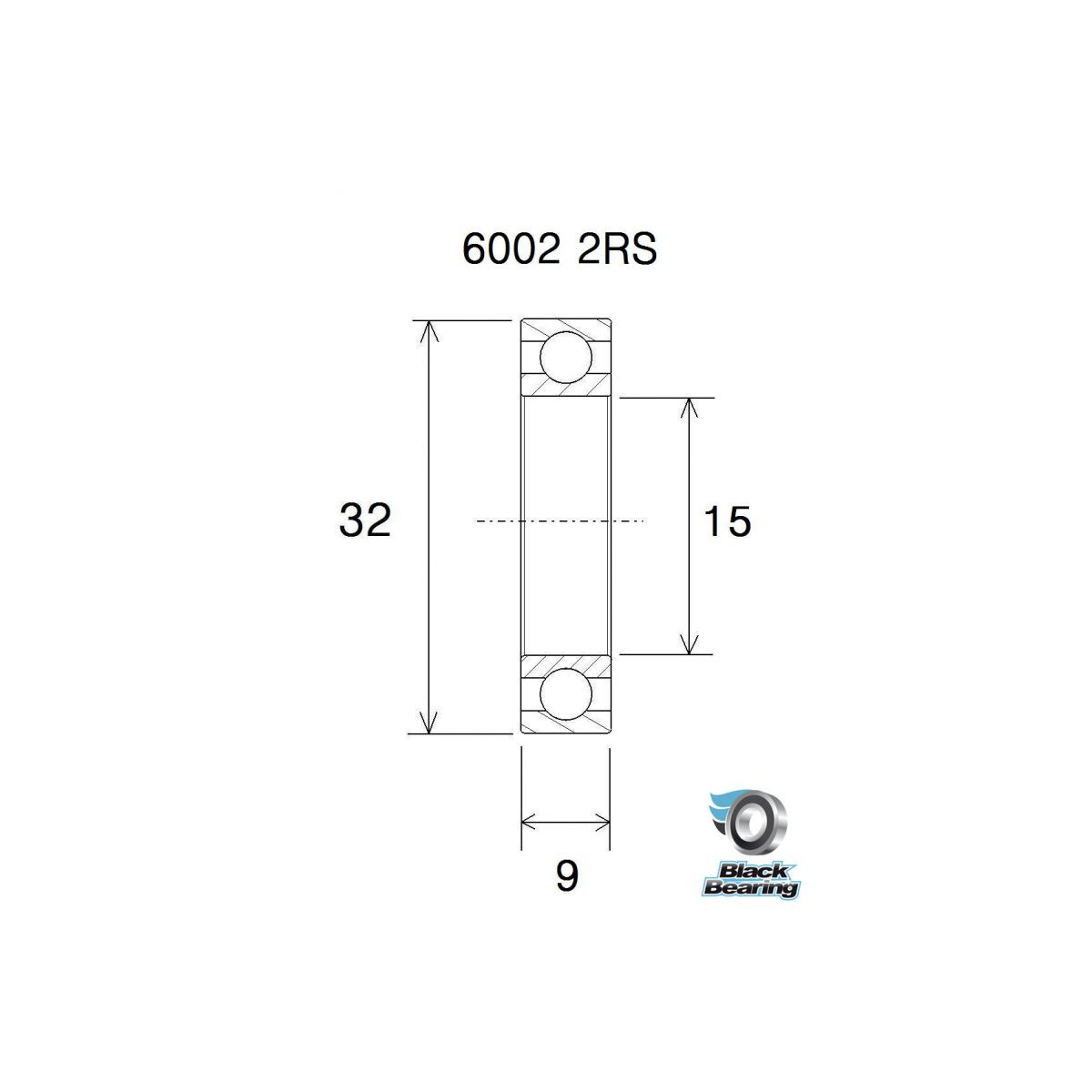 BLACKBEARING rodamiento de acero inoxidable 15 x 32 x 9mm B3S