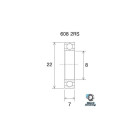Cojinete cerámico BLACKBEARING 8 x 22 x 7mm